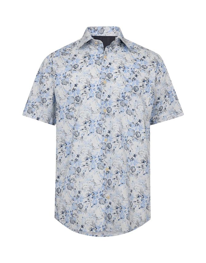 Shirt S S Regular Fit fra Black Blue