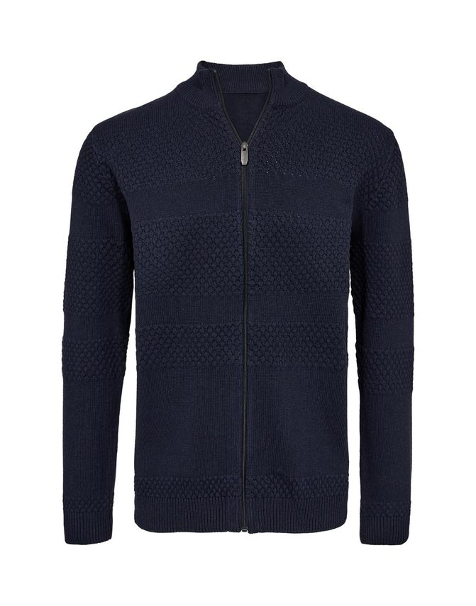 Sailor Strik Cardigan med Lynlås – Stilfuld og Praktisk