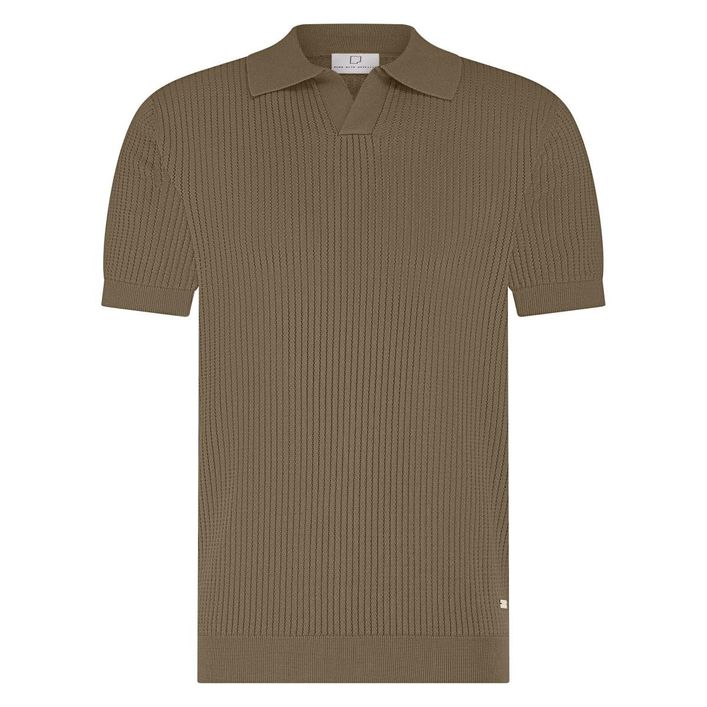 Richard Knitted Polo Ss Halfzip fra Born With Appetite