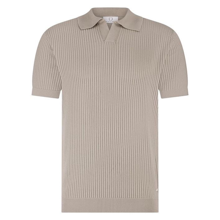 Richard Knitted Polo Ss Halfzip fra Born With Appetite