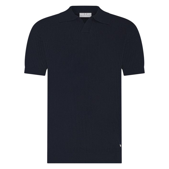 Richard Knitted Polo Ss Halfzip fra Born With Appetite