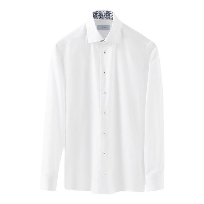 Floral Effect Signature Twill Shirt fra Eton