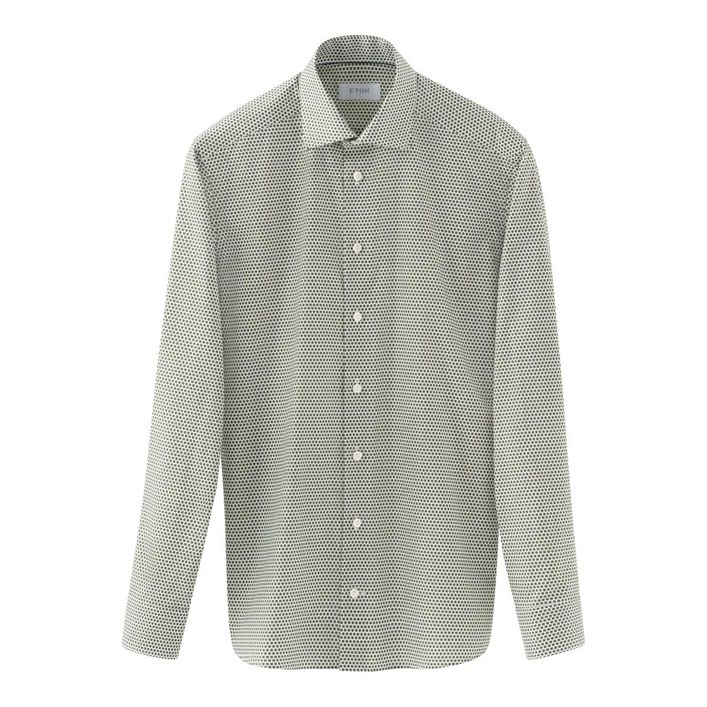 Mikroblomstret Eton Skjorte – Retro Stil til Mænd