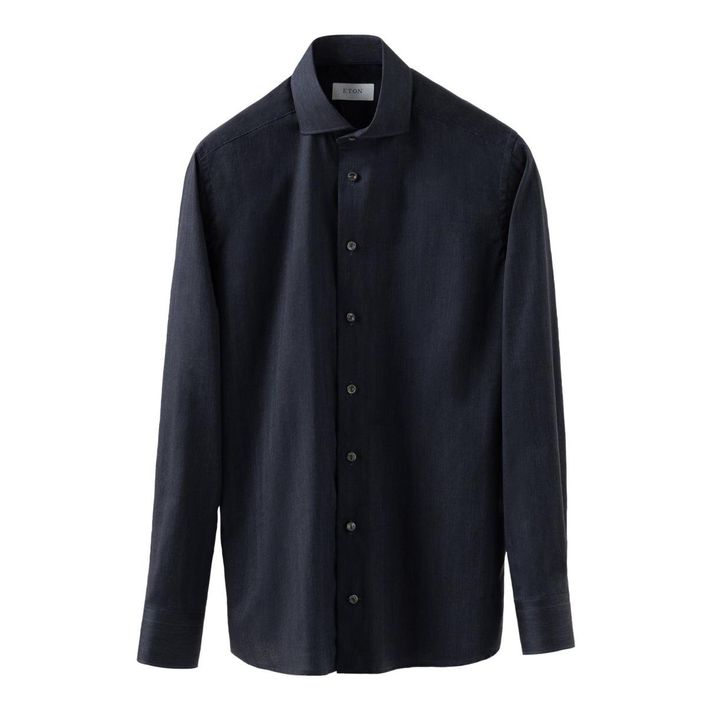 Rynkefri Herringbone Flannel Skjorte fra Eton - Must-Have!