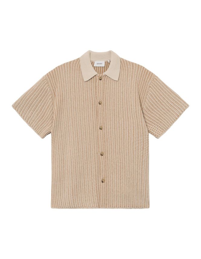 Easton Knitted Ss Shirt fra Les Deux