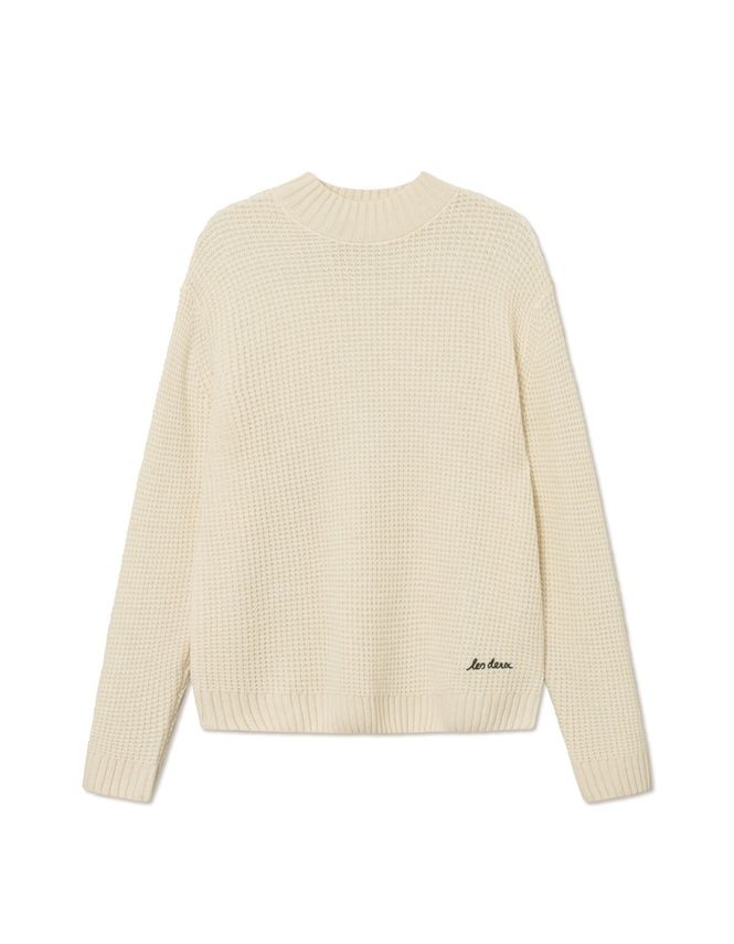 Grady Waffle Mockneck Knit fra Les Deux