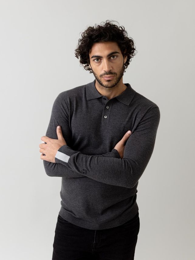 Mmgadam Soft Ls Polo Knit fra Mos Mosh