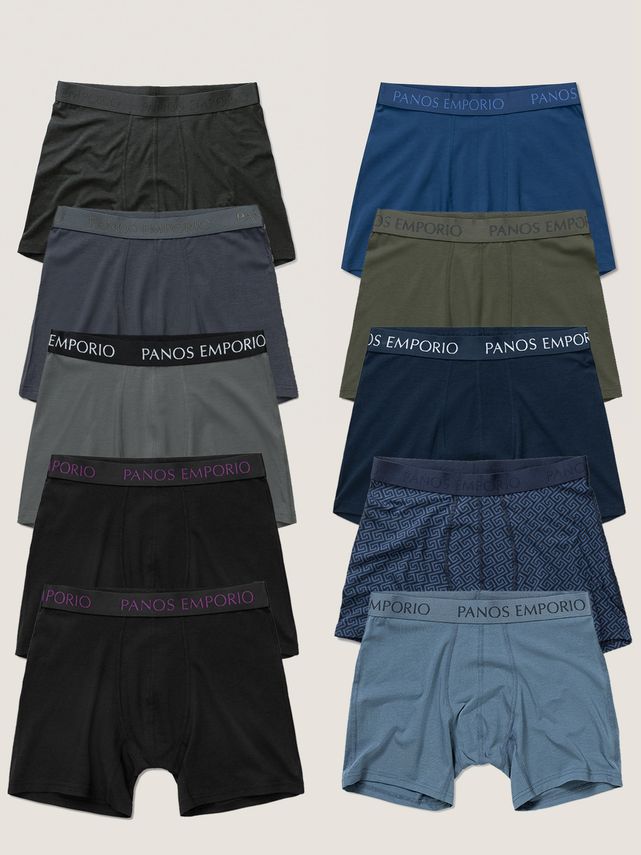 10pk Base Bamboo Boxer fra Panos