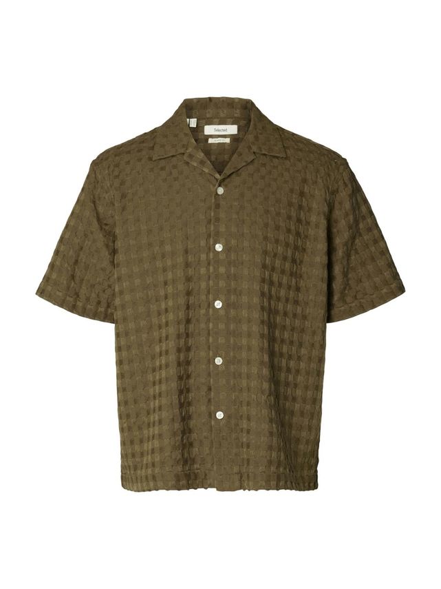 Slhrlxmonty Texture Ss Shirt fra Selected