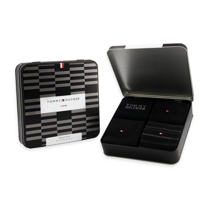 Th Men Sock 4p Tin Giftbox Tommy fra Tommy Hilfiger