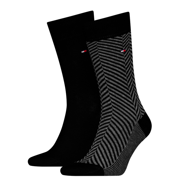 Tommy Hilfiger Herringbone Herresokker 2-pak – Udsalg!