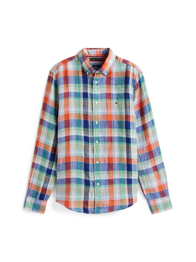 Linen Summer Madras Rf Shirt fra Tommy Hilfiger