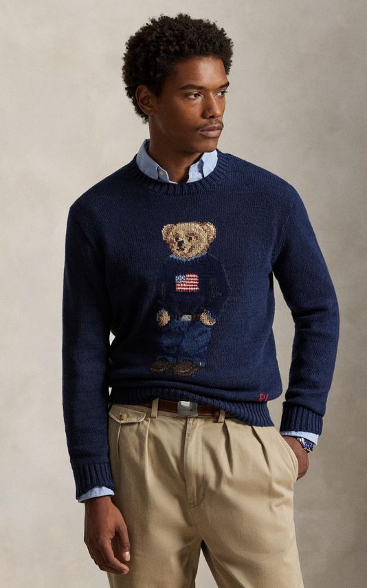 Lscrflagbear Long Sleeve Pullover fra Ralph Lauren