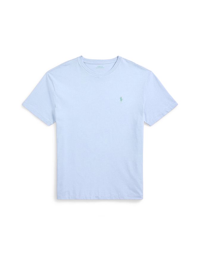 Ralph Lauren Lysblå T-shirt i 100% bomuld – Fantastisk tilbud!