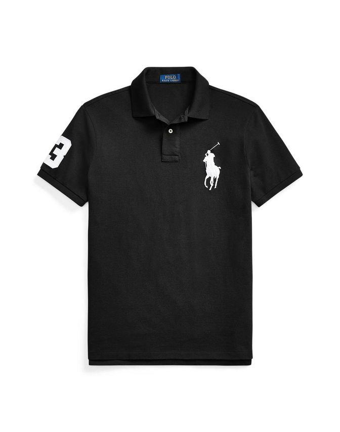 Custom Slim Fit Big Pony Mesh Polo Shirt fra Ralph Lauren