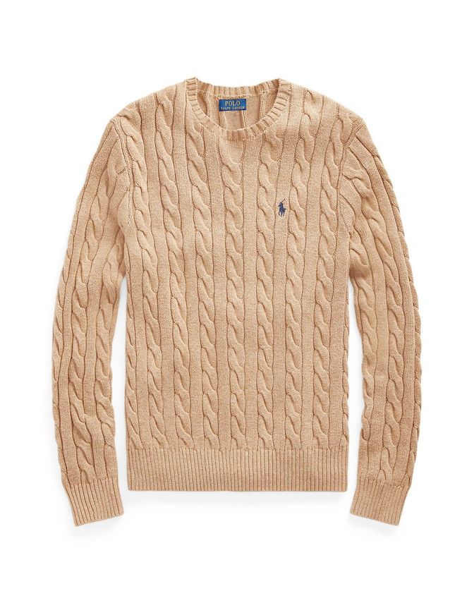 Cable Knit Cotton Sweater fra Ralph Lauren