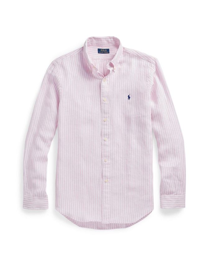 Custom Fit Striped Linen Shirt fra Ralph Lauren