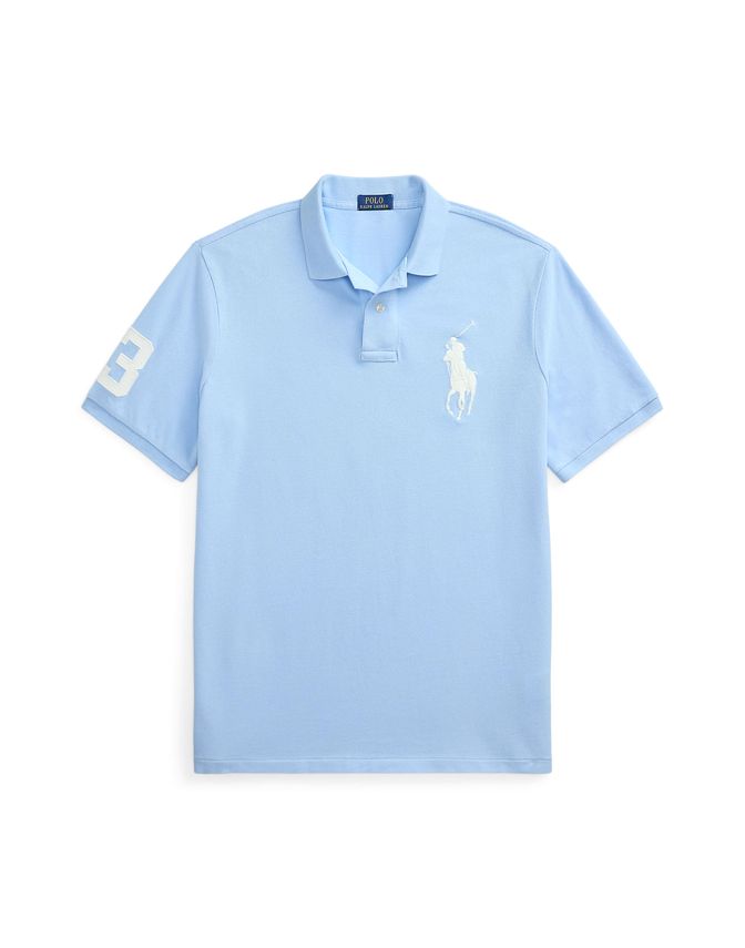 Custom Slim Fit Big Pony Mesh Polo Shirt fra Ralph Lauren
