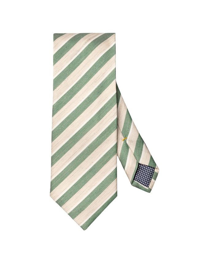 Striped Woven Linen Silk Tie fra Eton