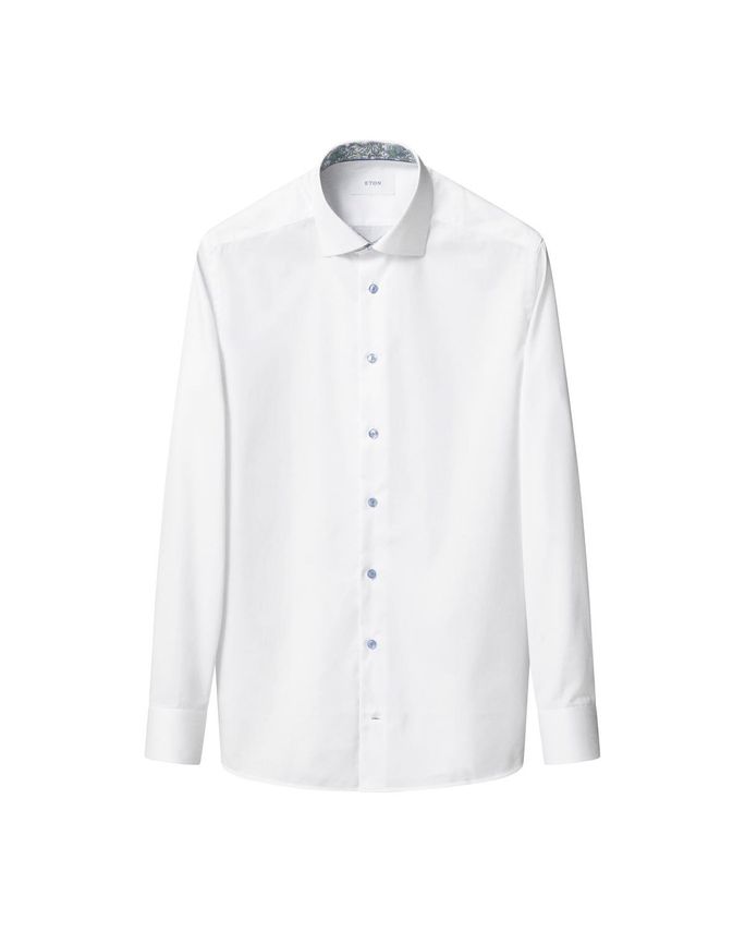 Floral Effect Signature Twill Shirt fra Eton