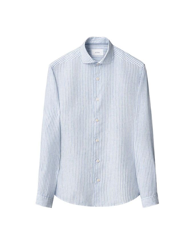 Striped Linen Shirt fra Eton