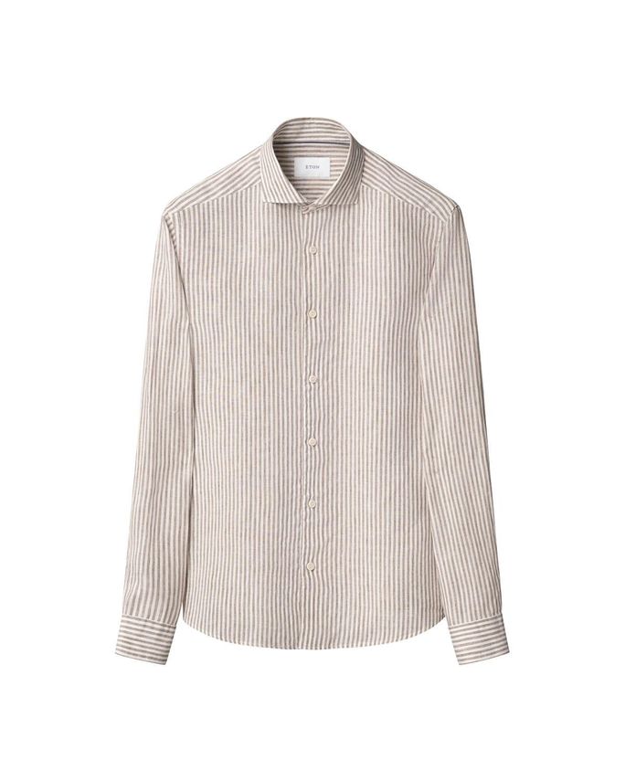 Striped Linen Shirt fra Eton