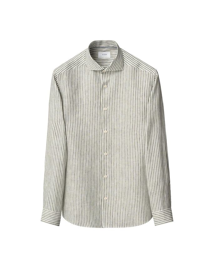 Striped Linen Shirt fra Eton