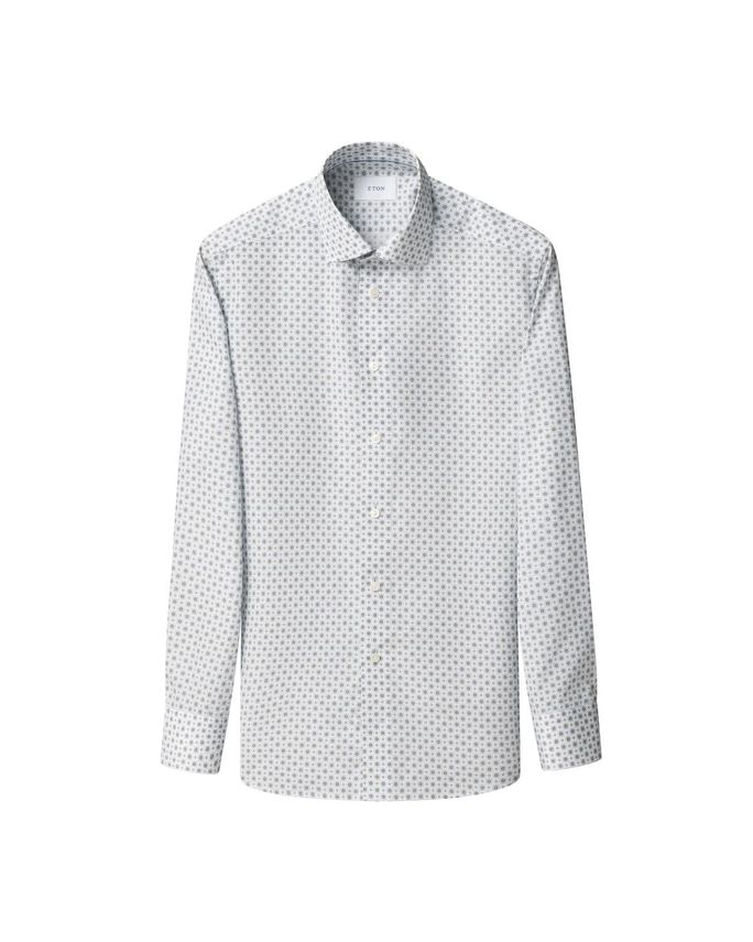 Geometric Print Signature Twill Shirt fra Eton
