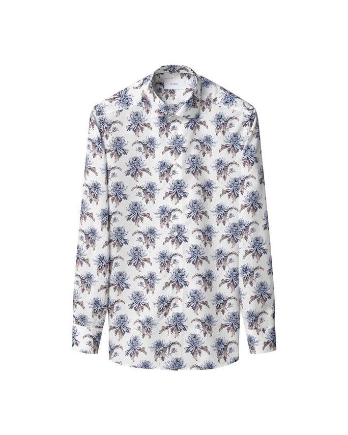 Floral Print Signature Twill Shirt fra Eton