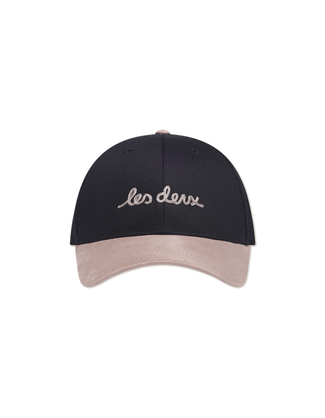 Brad Contrast Suede Baseball Cap fra Les Deux