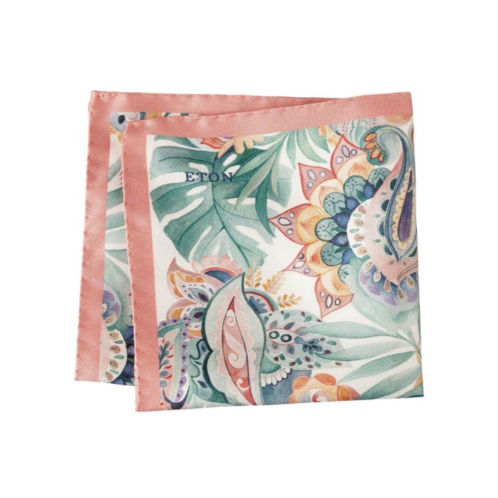 Blomsterprint Silke Lommetørklæde fra Eton - Elegant Accessory
