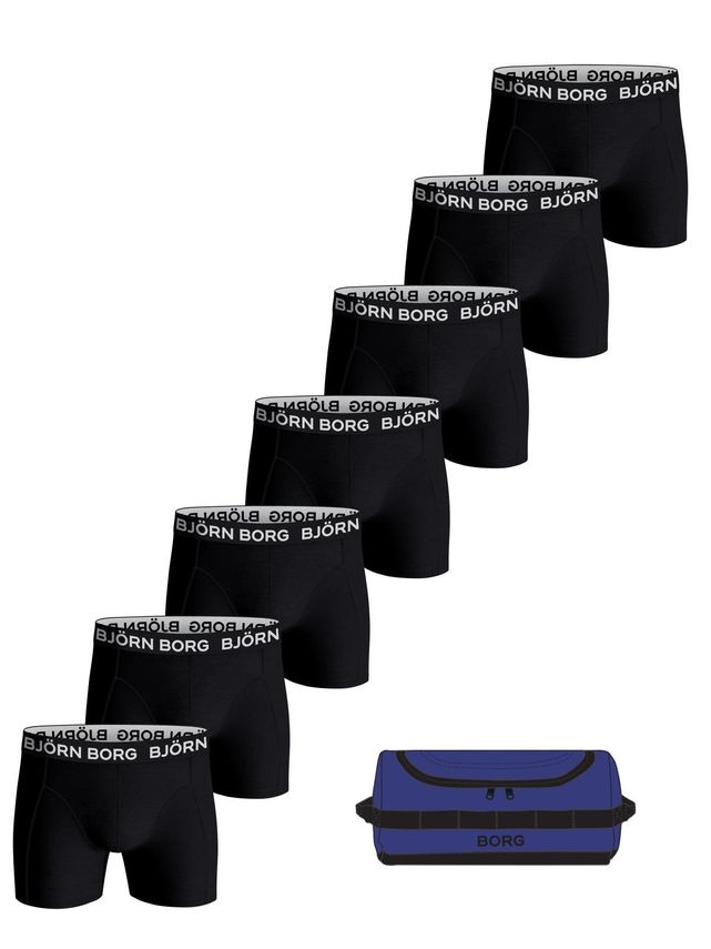Cotton Stretch Boxer + Wash Bag 7p, Multipack 3 fra Björn Borg
