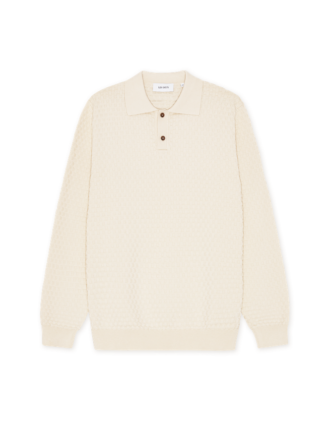 Billy Weave Knitted Ls Polo fra Les Deux