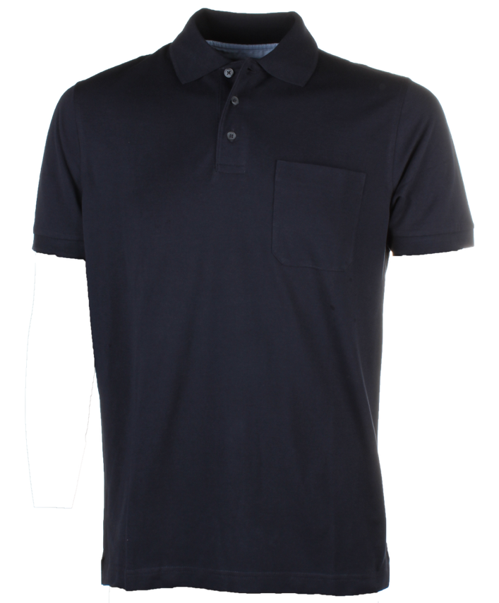 Gino Marcello Pima Cotton Polo med brystlomme – tilbud!