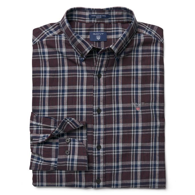 O2. Nordic Multi Plaid Reg Bd fra Gant