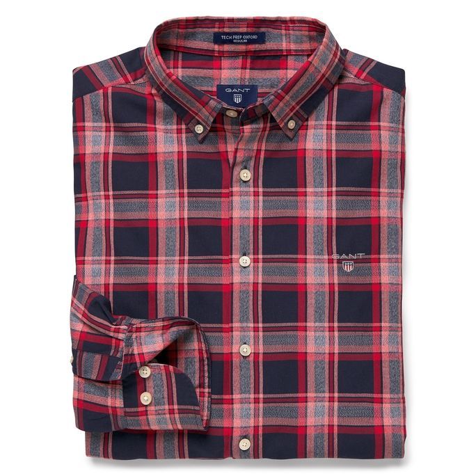 Gant Tech Prep Oxford Check Reg – Elegant herreskjorte på tilbud