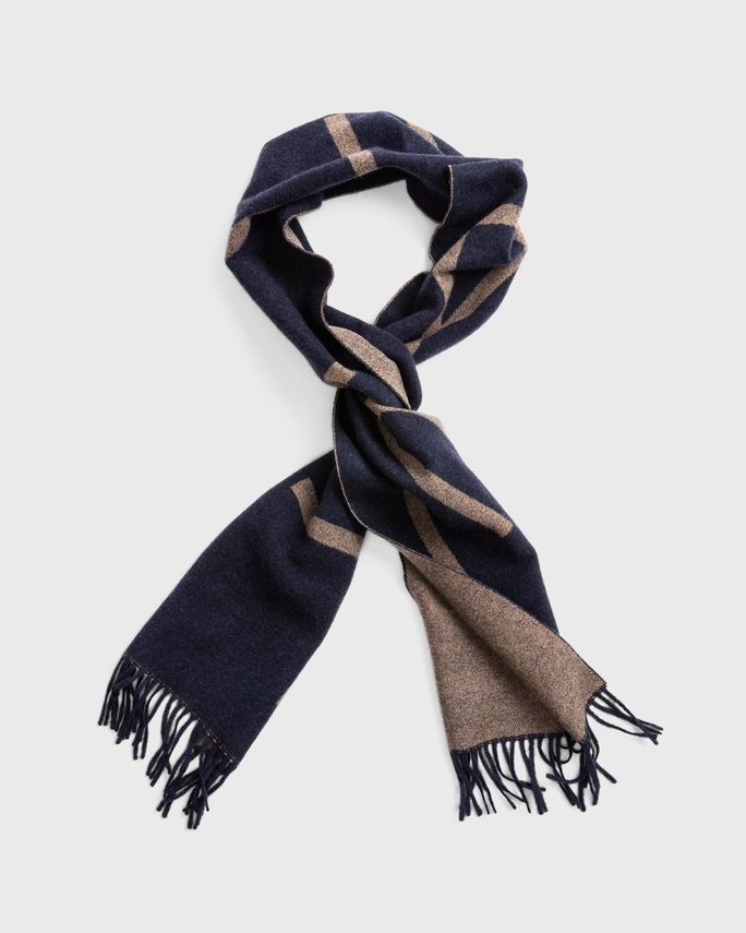 D1. Logo Wool Scarf fra Gant