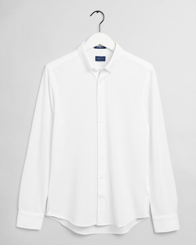 O1. Tp Pique Solid Slim Bd fra Gant