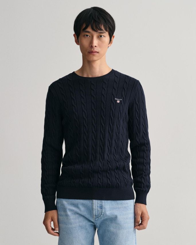Cotton Cable Crew fra Gant