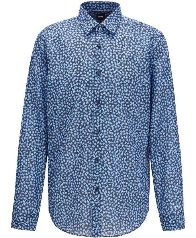 BOSS Regular Fit Skjorte i 100% Bomuld – Fantastisk Tilbud!