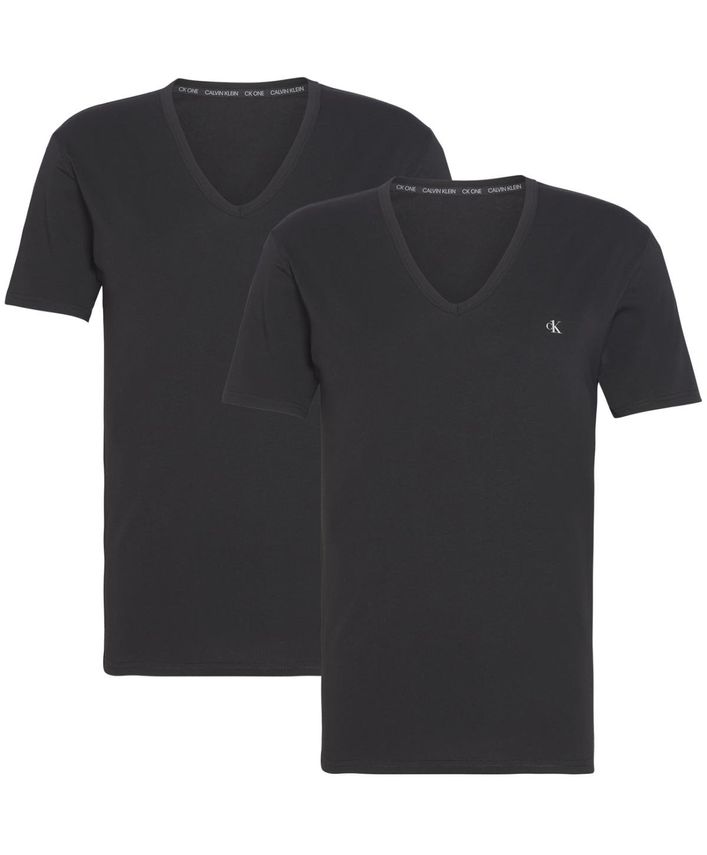 Calvin Klein 2-Pak V-Hals T-Shirts i Blødt Bomuld
