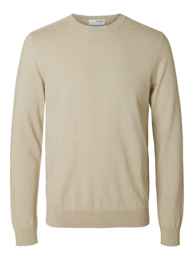 Slhberg Crew Neck B Noos – Pima Bomuldsstrik til Herre