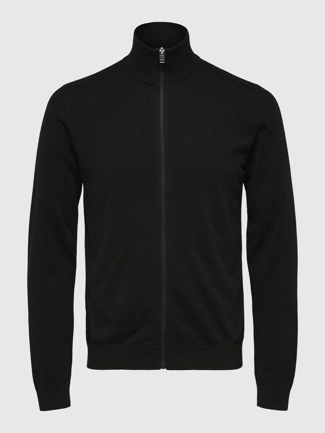Selected Slhberg Full Zip Cardigan - 100% Bomuldsstil!