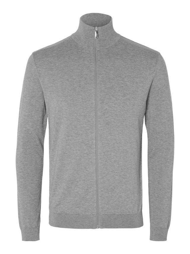 Selected Slhberg Full Zip Cardigan - 100% Bomuldsudsalg