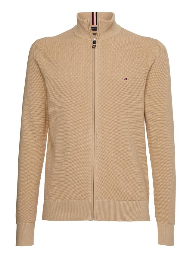 Pique Structure Zip Through fra Tommy Hilfiger