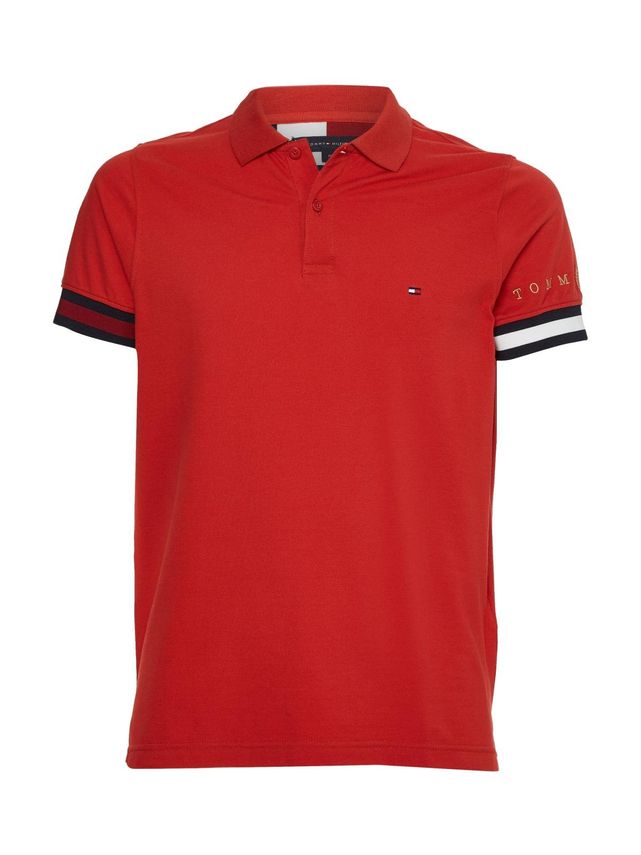 Icon Flag Cuff Slim Polo fra Tommy Hilfiger