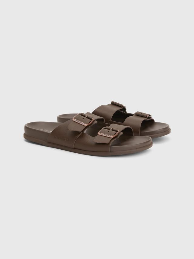 Elevated Leather Buckle Sandal fra Tommy Hilfiger