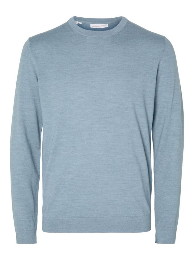 Slhtown Merino Coolmax Knit Crew B fra Selected