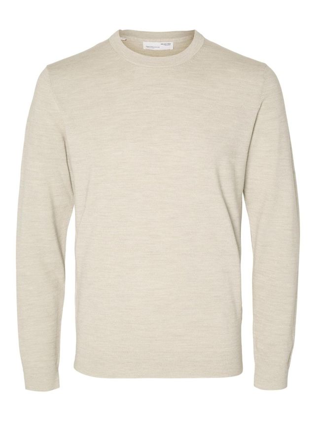 Slhtown Merino Coolmax Knit Crew B fra Selected