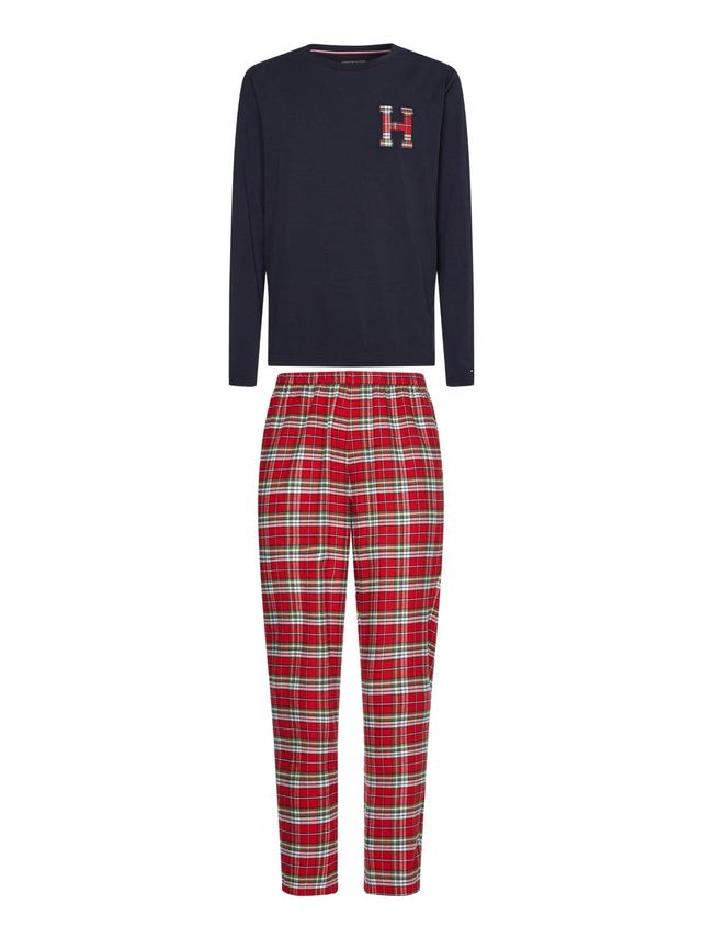 Ls Pant Flannel Slipper Set fra Tommy Hilfiger